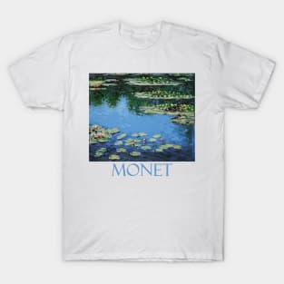 Waterlilies - Harmony in Blue by Claude Monet T-Shirt